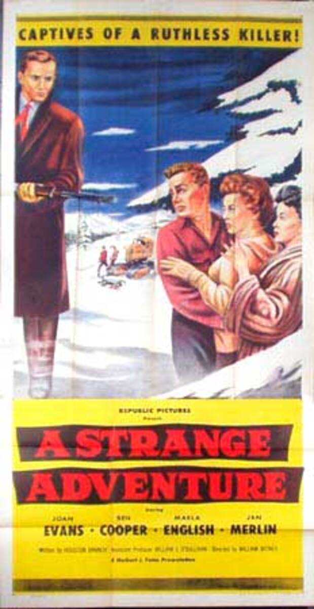 A Strange Adventure  B Vintage Original Movie Poster 3 Sheet