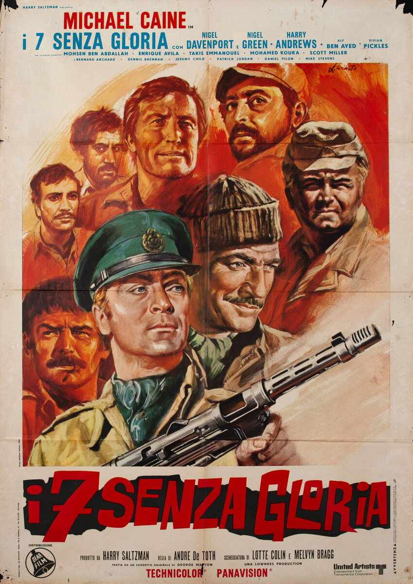 Play Dirty Italian Movie Poster - i 7 Senza Gloria
