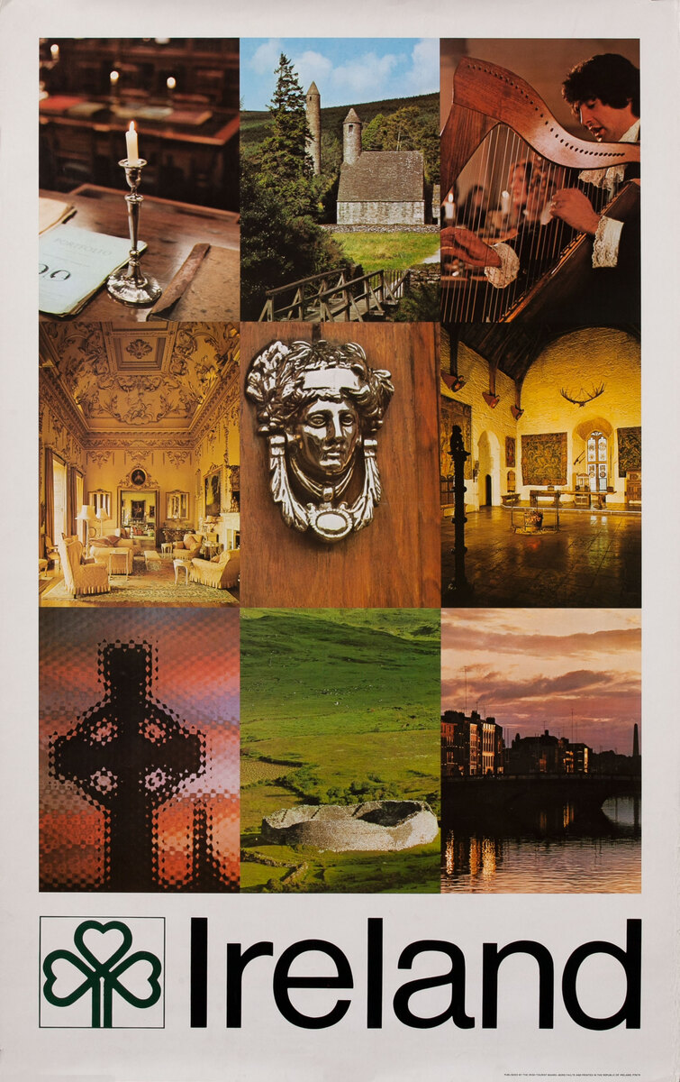 Ireland Travel Poster, Iconic Photos