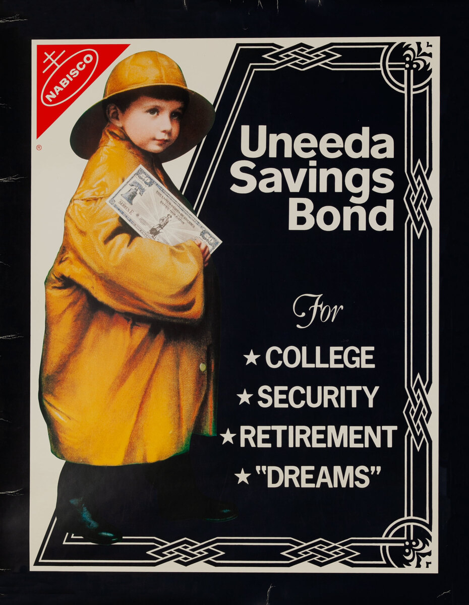 Uneeda Savings Bond WWII Nabisco Poster