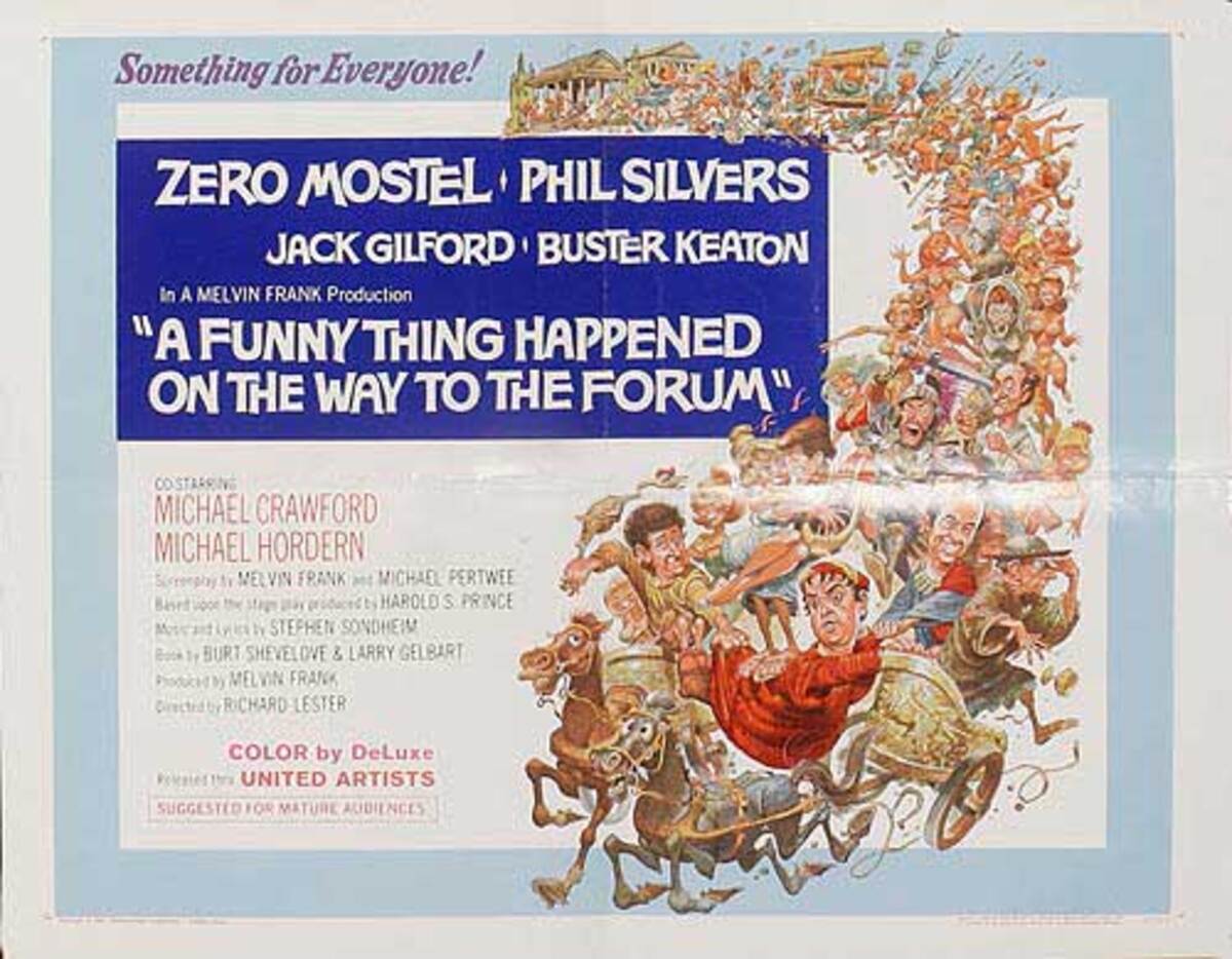A Funny Thing Happened on the Way to the Forum Original American 1 Sheet Movie Poster