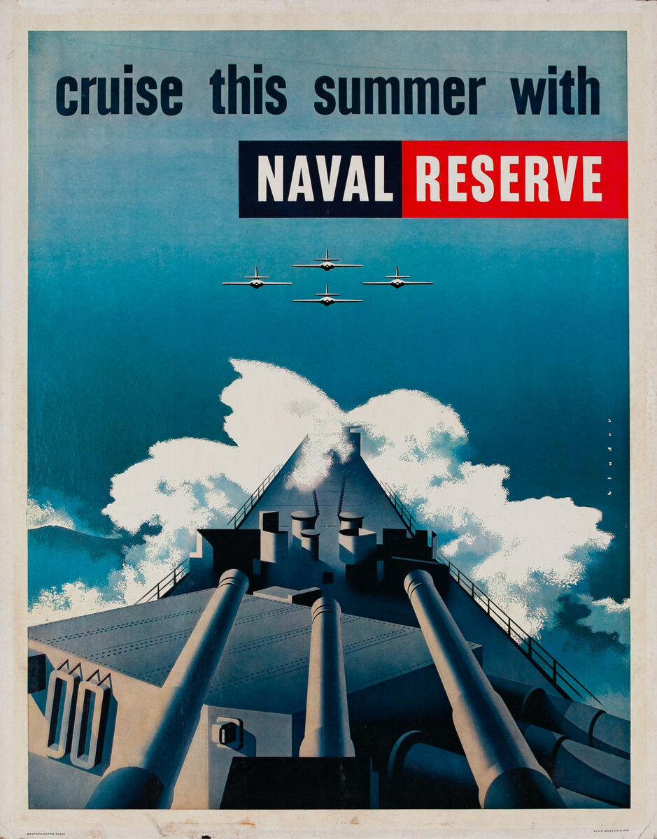 Cruise This Summer With Naval Reserve Korean War Recruiting Poster