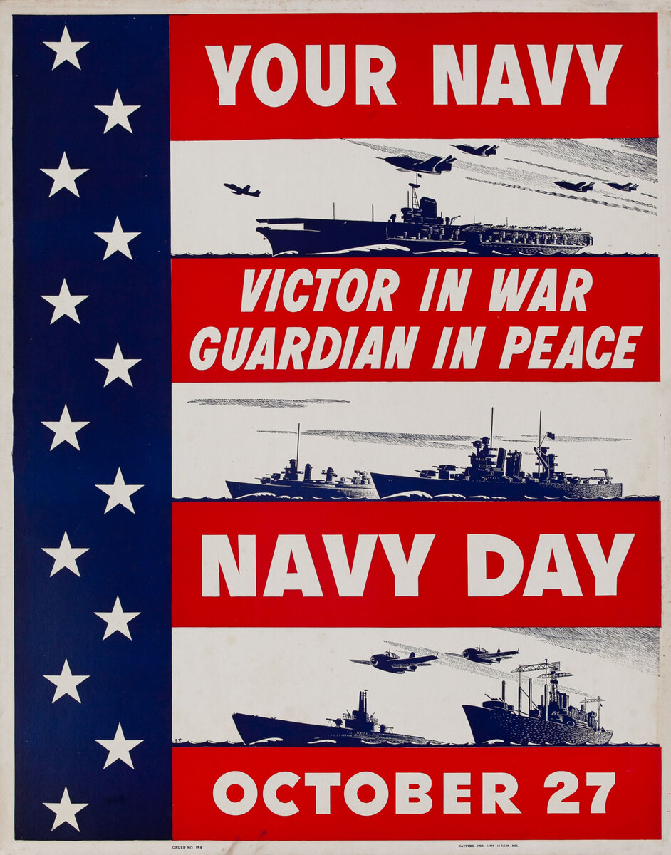 WWII Poster Your Navy - Navy Day 
