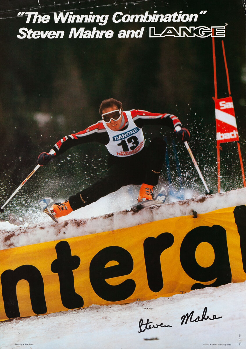 <q>The Winning Combination, Steve Mahre and Lange<q> American Ski Poster