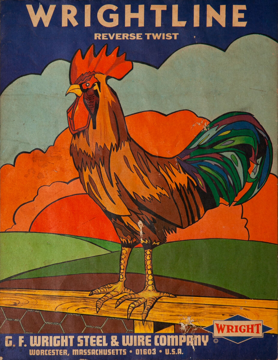 Wrightline Reverse Twist - American Chicken Wire Advertising Poster