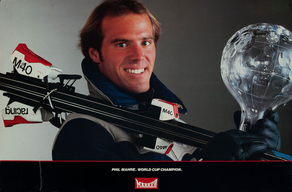 Marker Bindings M40 Ski Poster Phil Mahre - World Cup Champion | David ...