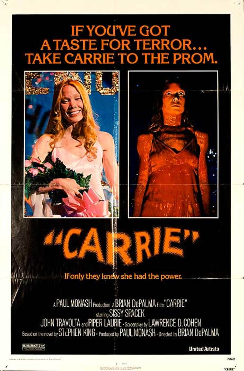 Carrie Original American Horror Movie Poster