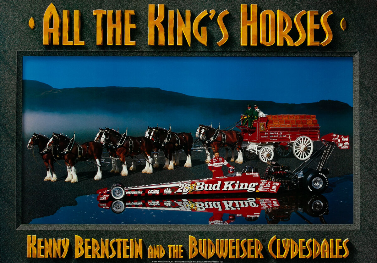 All the King’s Horses Budweiser Beer Advertising Poster