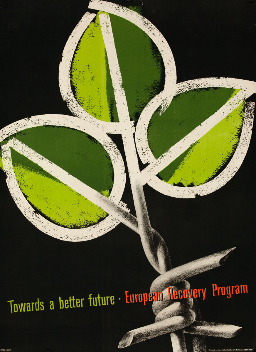 Original ERP Marshall Plan Poster - Towards a Better Future