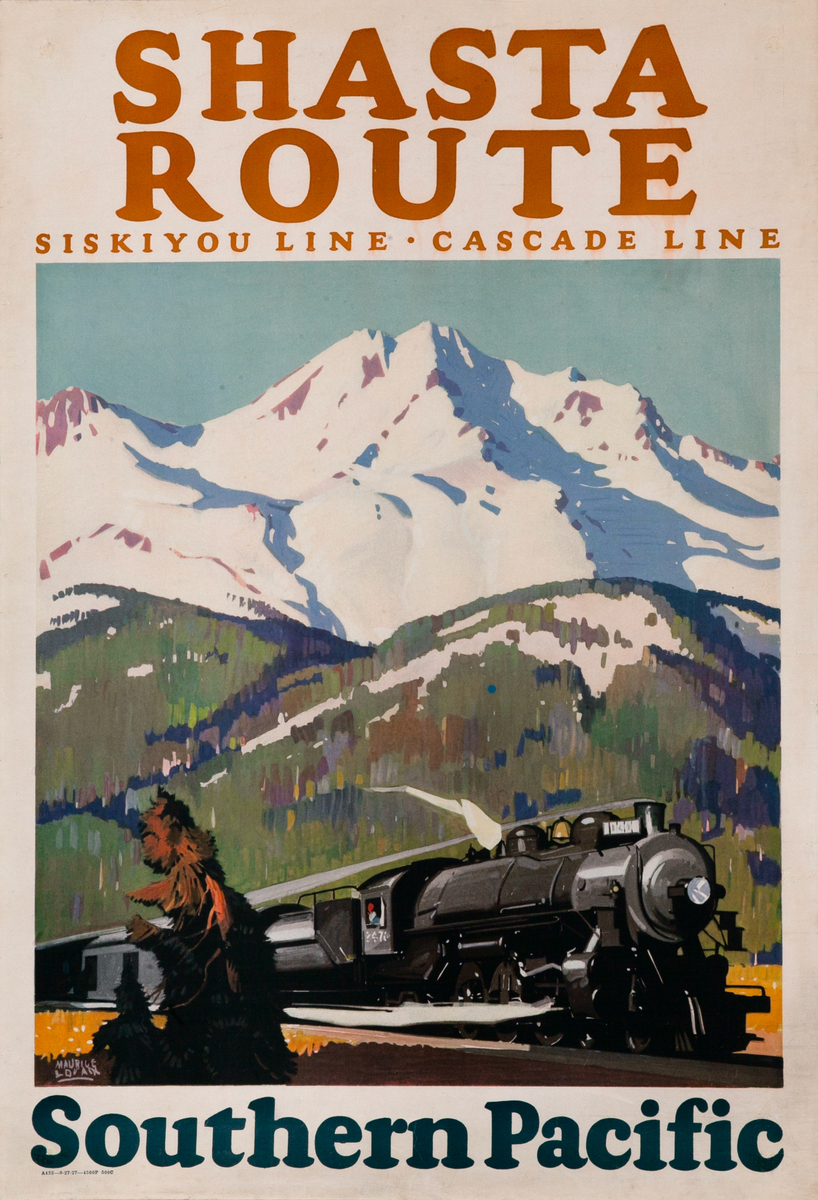 Shasta Route Original Southern Pacific Railway Poster