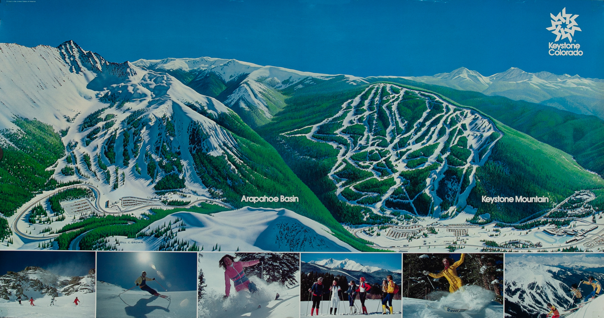 Keystone Colorado Original Ski Map