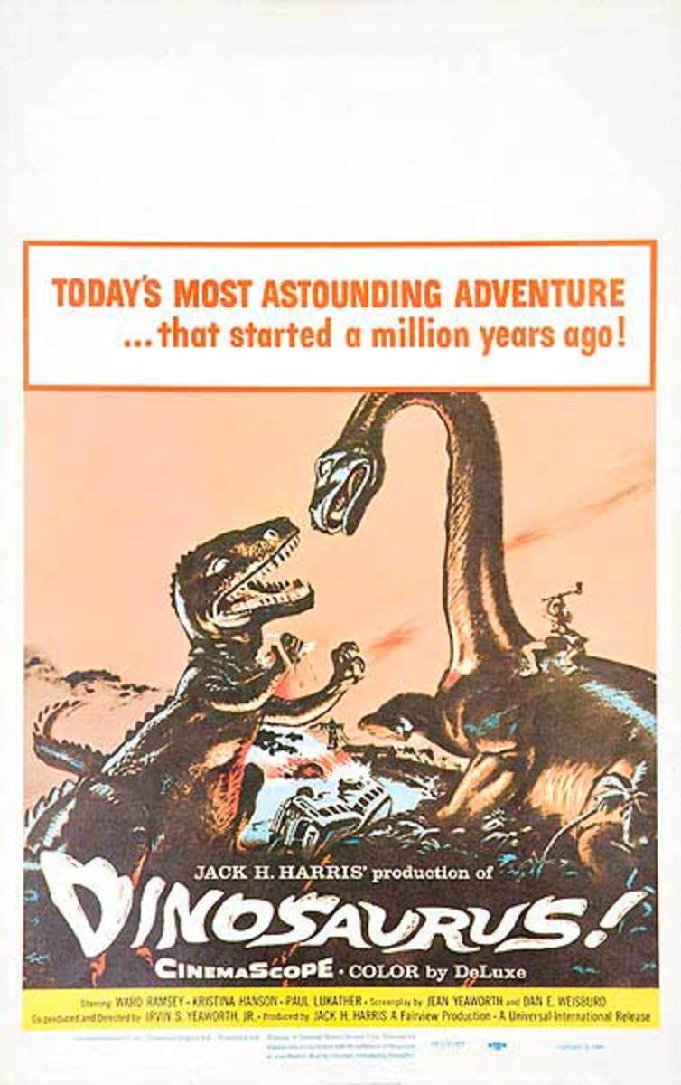 Dinosaurus! Original American Horror Movie Poster