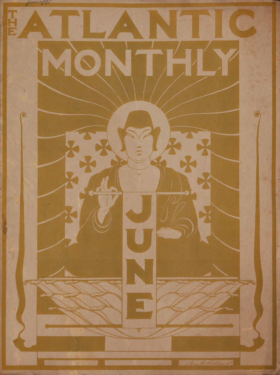 Atlantic Monthly June Original American Literary Poster Yellow