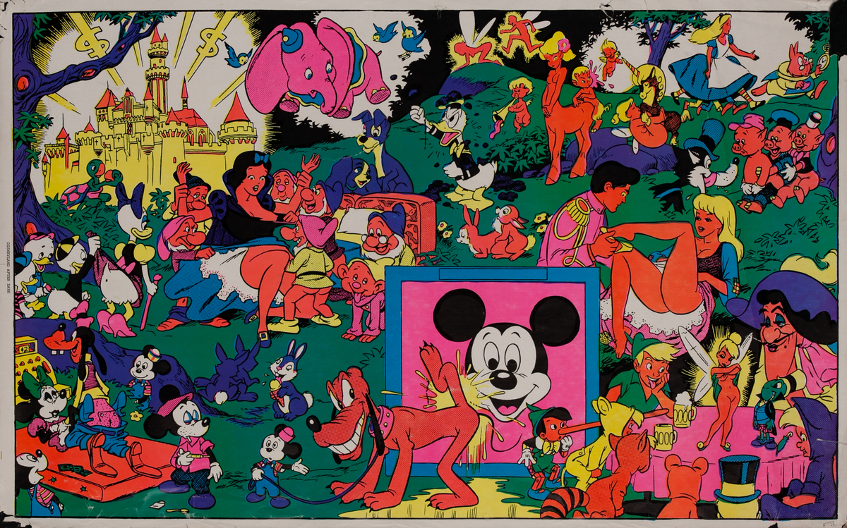 Disney After Dark Original Psychedelic Satire Poster