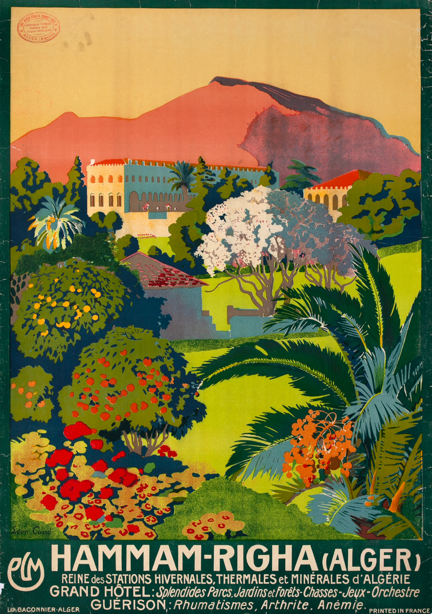 Hammam - Righa (Alger) Original Algeria Africa Travel Poster