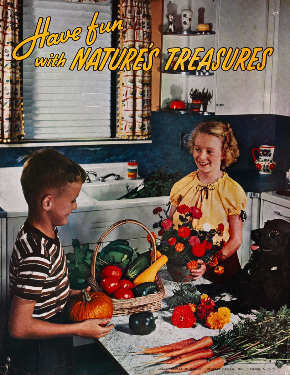 Have fun with Nature's Treasures Original Garden Education Service Poster