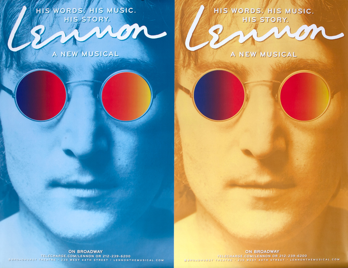 Lennon A New Musical Original Broadway Poster