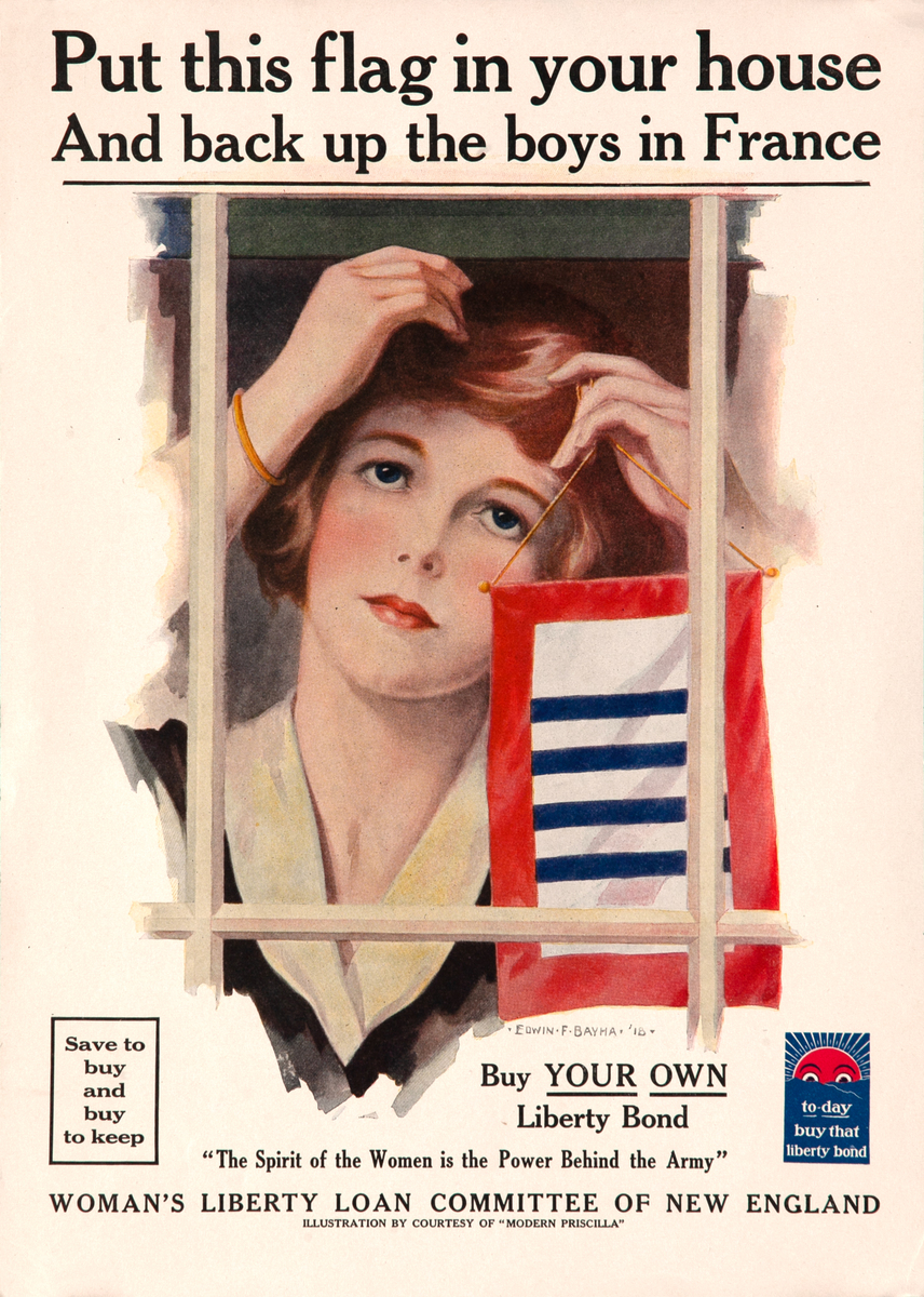 Put This Flag in Your House Original WWI Bond Poster