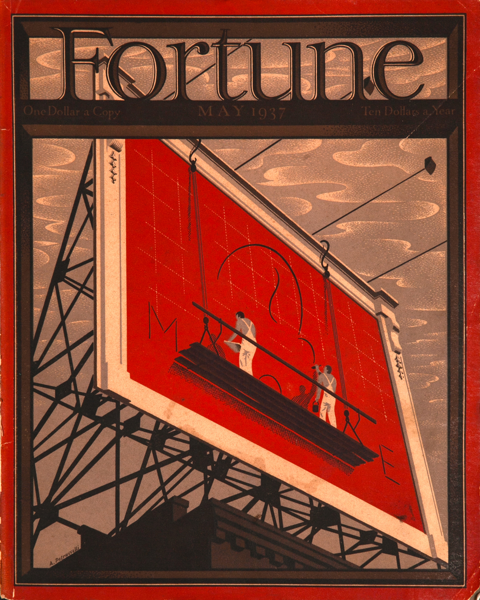 Fortune Magazine Cover May 1937 - Billboard Hanging