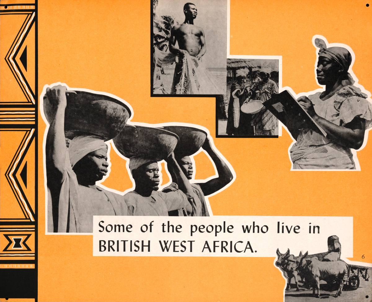 Some of the People who live  in British West Africa Education Poster 