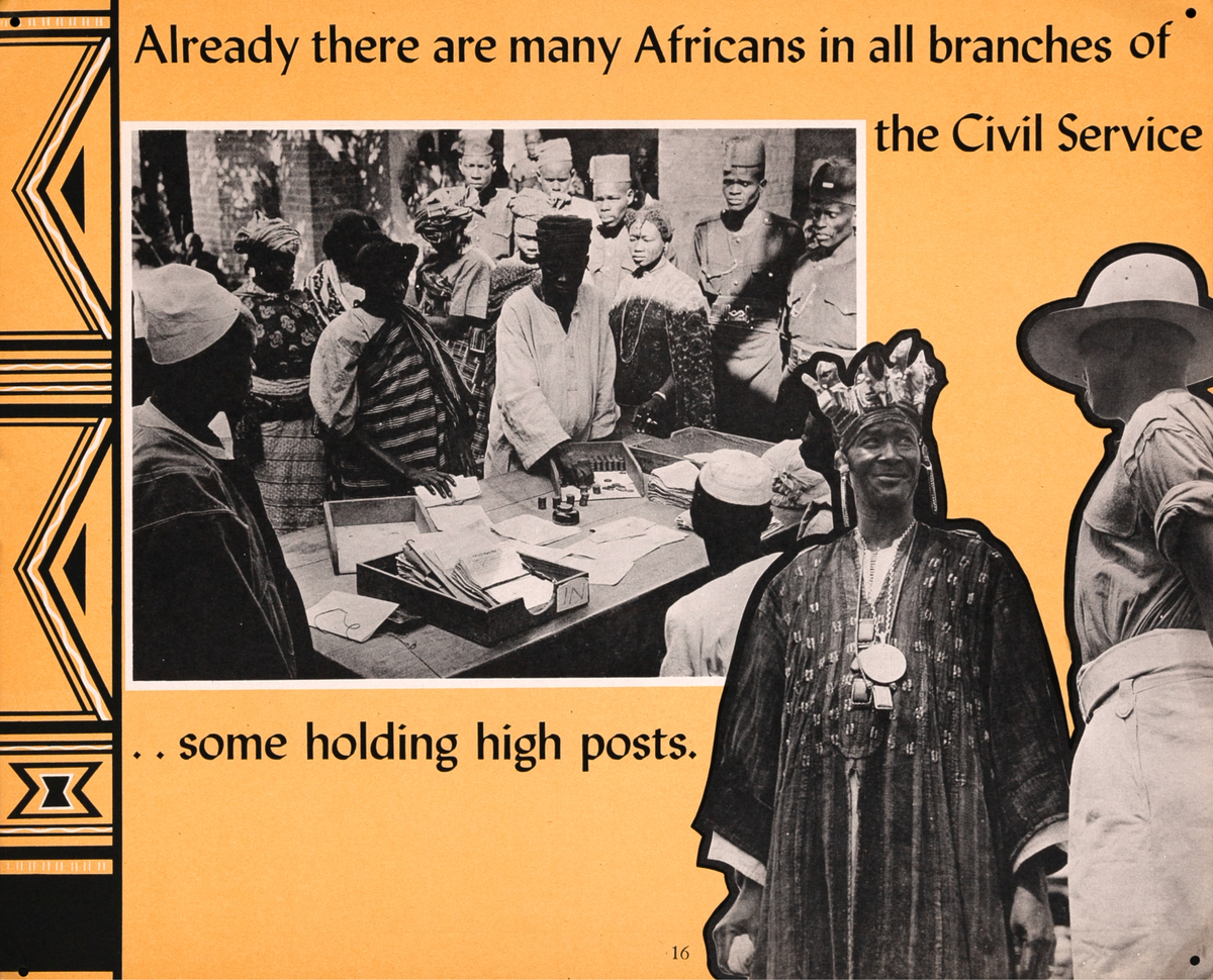 Already there are many Africans in all branches of the Civil Service...some holding high posts - British Education Poster 