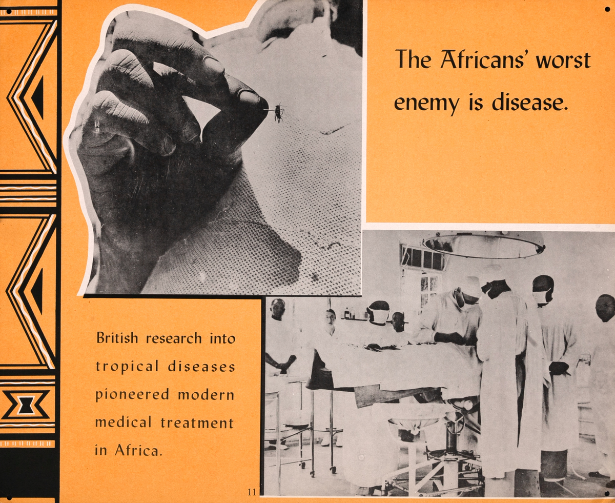 The African's Worst Enemy is Disease British Education Poster 