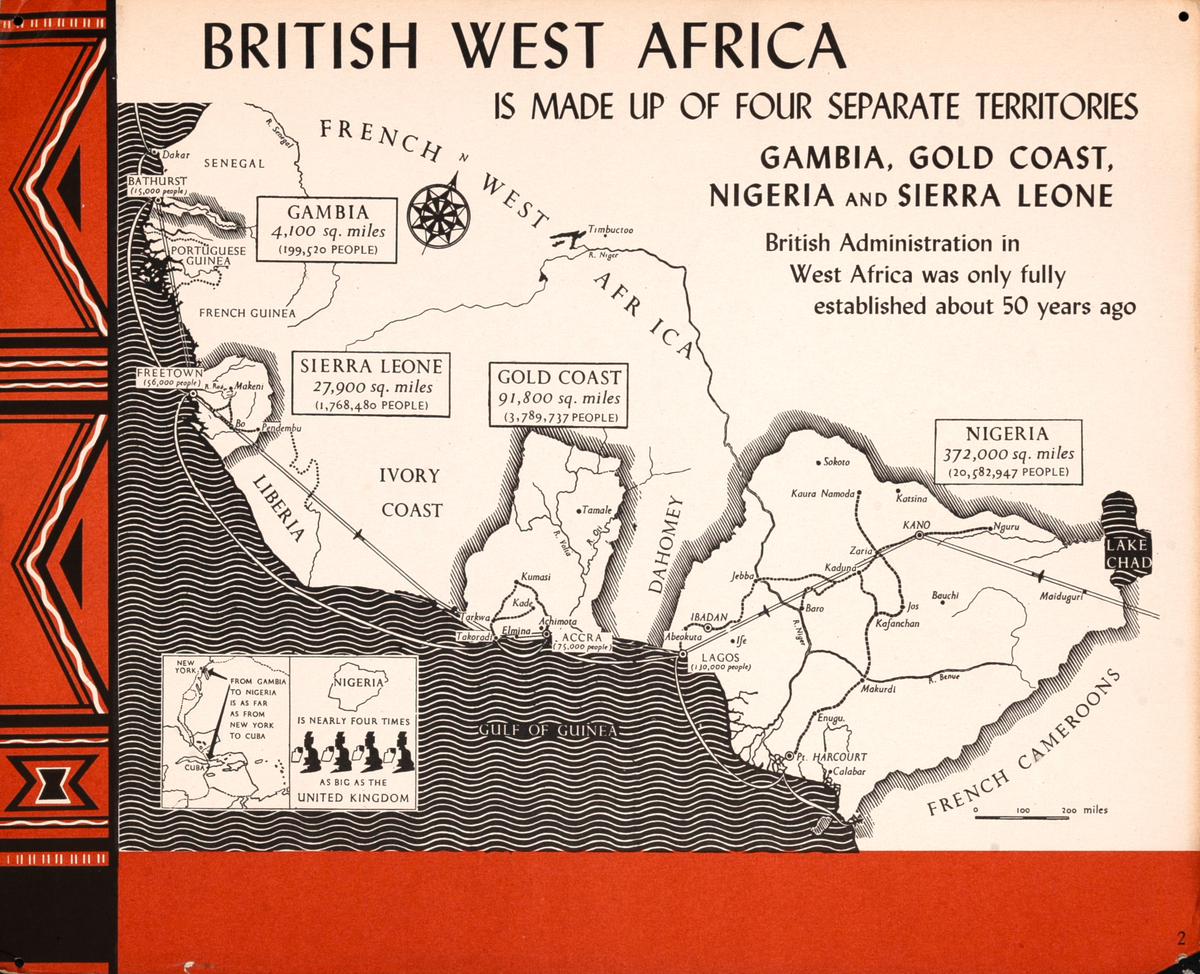 British West African is Made up of Four Separate Territories British Education Poster 