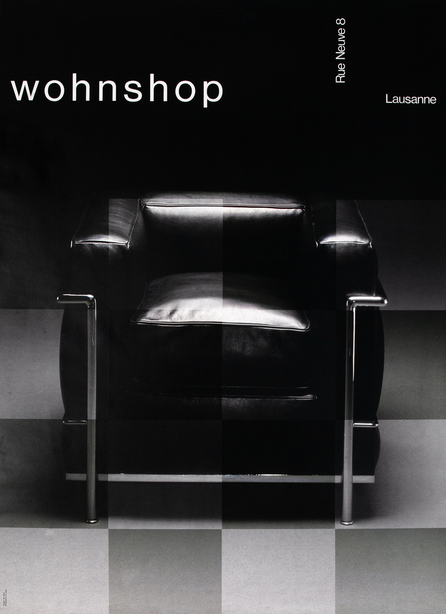 Wohnshop Original Swiss Furniture Shop Advertising Poster