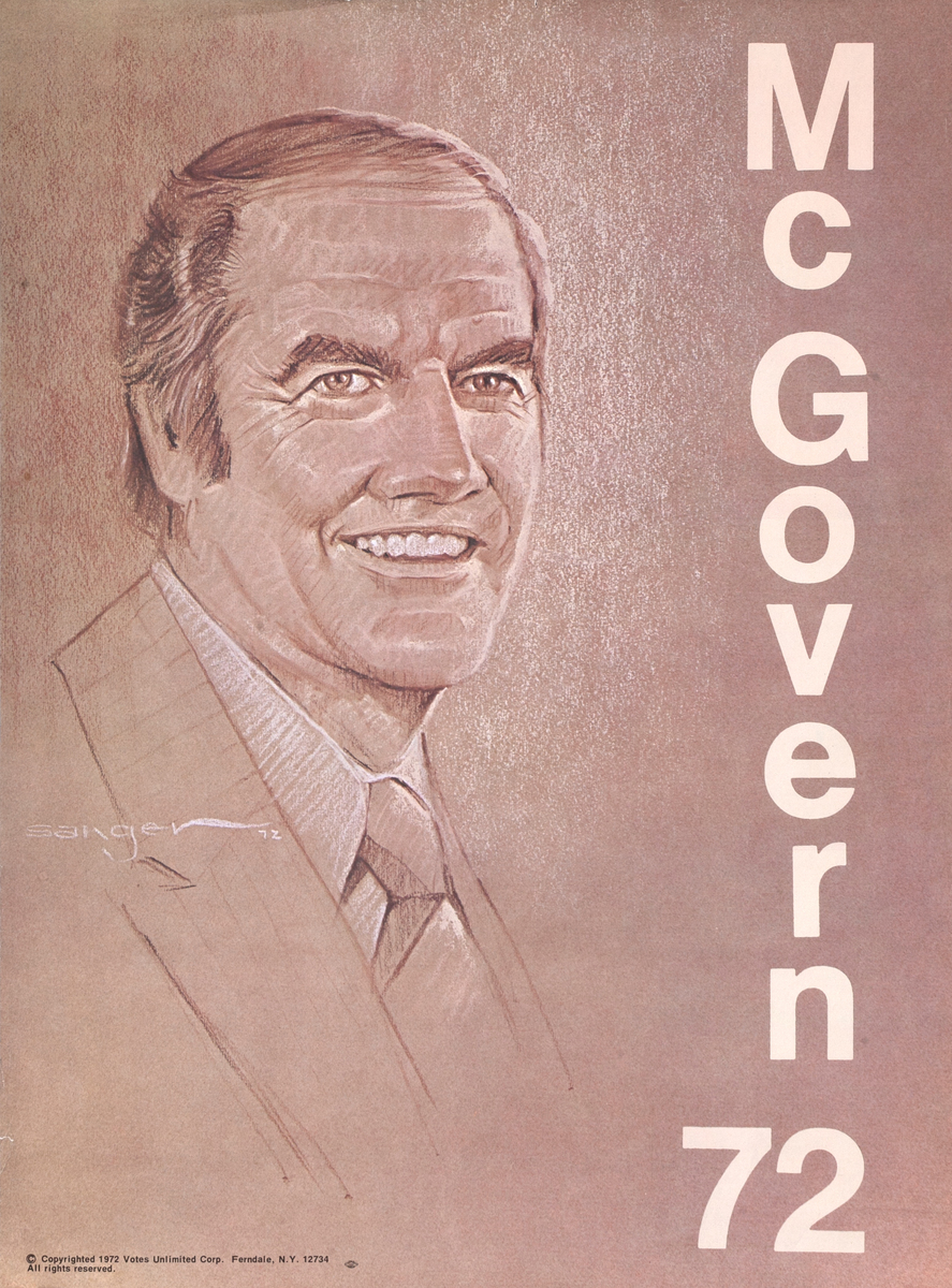 McGovern 72 Original Presidential Campaign Poster