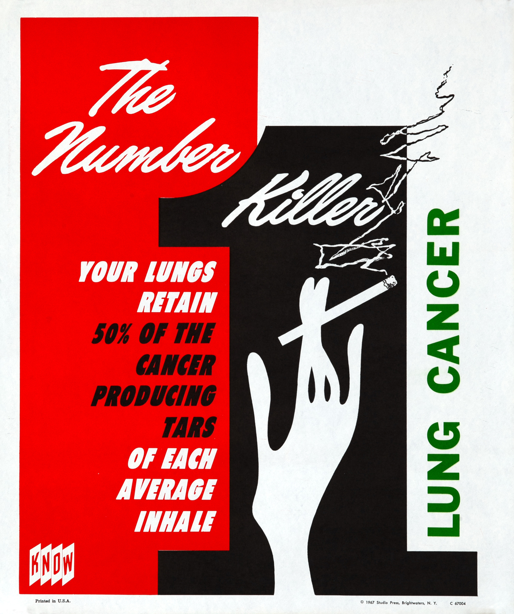 The Number 1 Killer - American Anti-Smoking Health Poster- KNOW