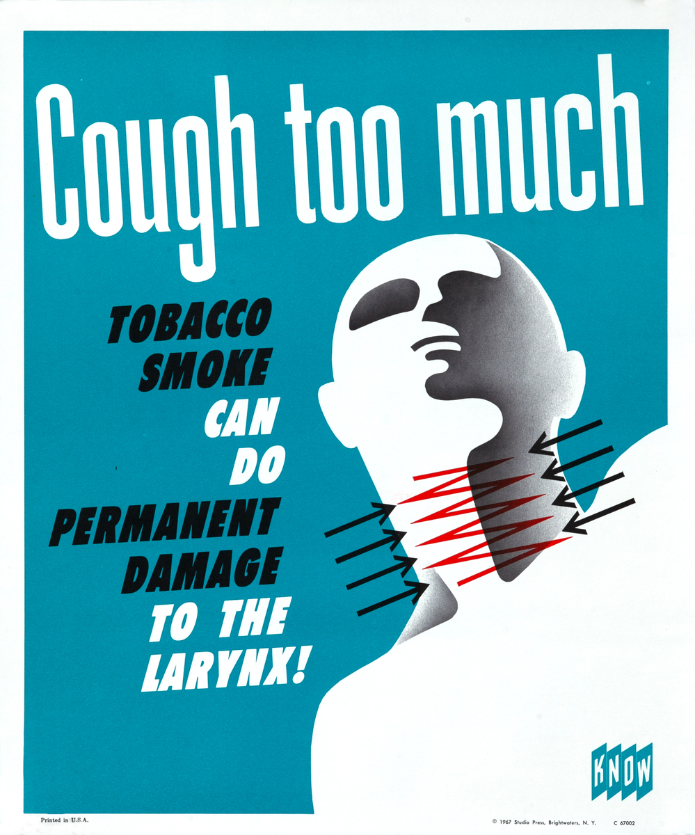 Cough Too Much American Anti-Smoking Health Poster - KNOW