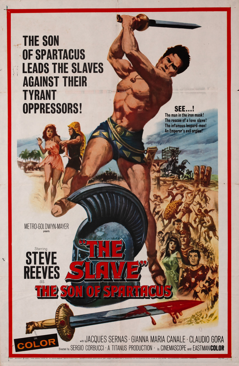 The Slave the Son of Spartacus 1sh Original Movie Poster