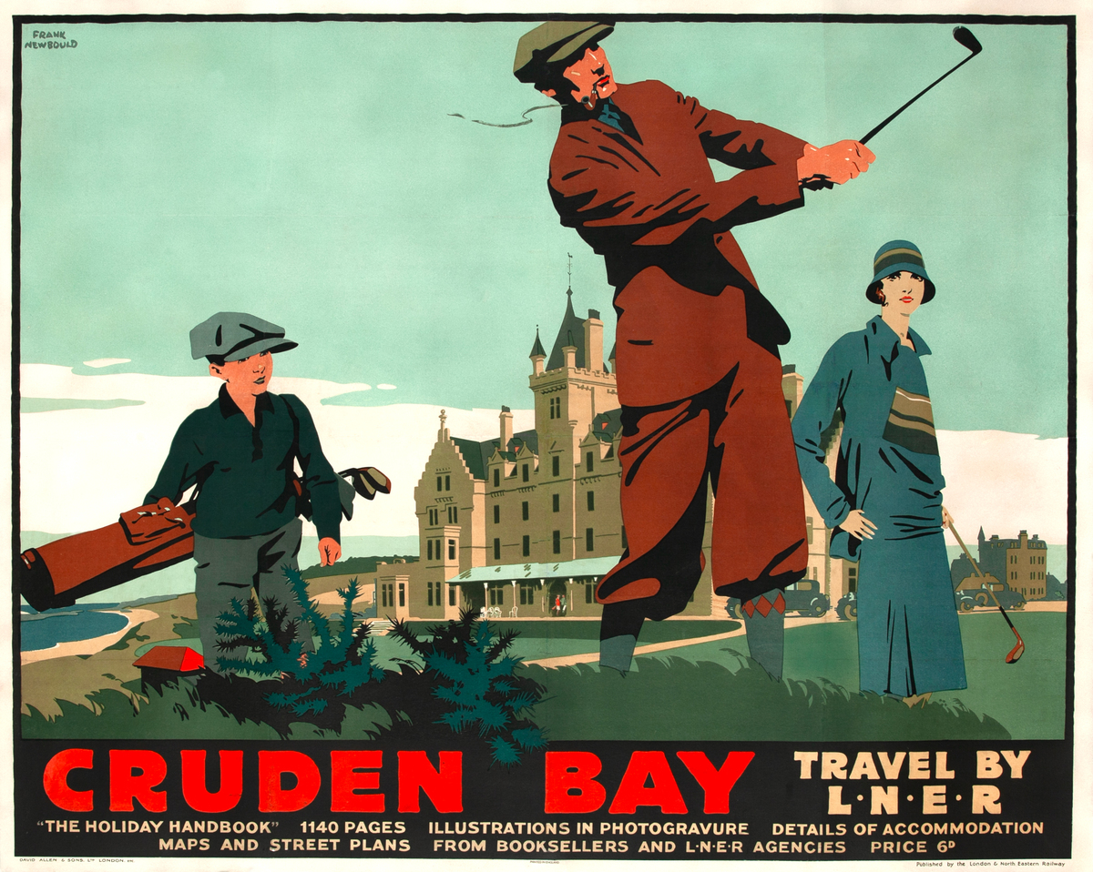 Cruden Bay Aberdeenshire Scotland - London and North Eastern Railway (LNER) - Original Golf Travel Poster