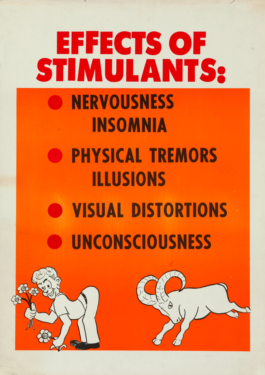 Effects of Stimulants Original Anti Drug Abuse Poster