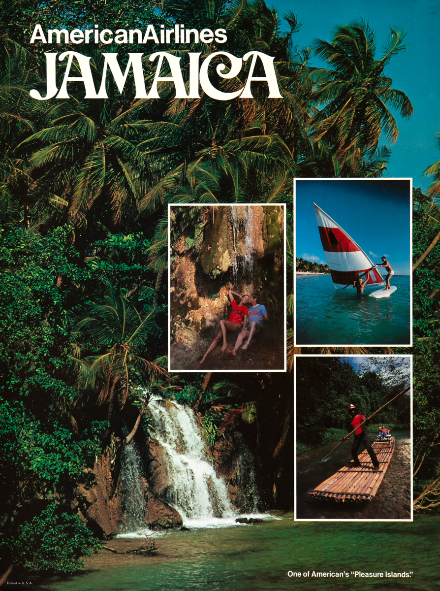 American Airlines Jamaica Original Travel Poster