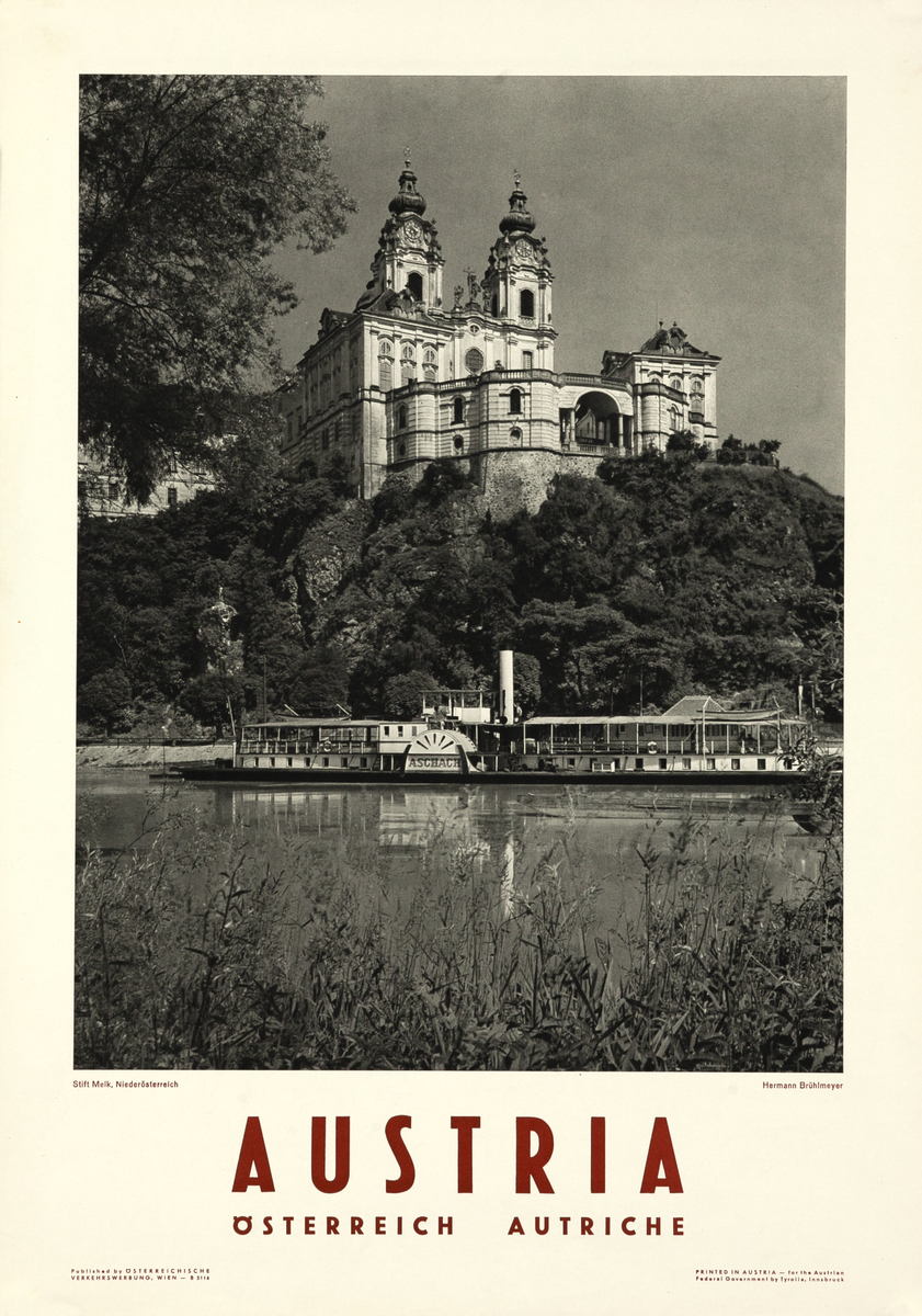 Austria Osterreich Autriche Original Travel Poster Stift Melk