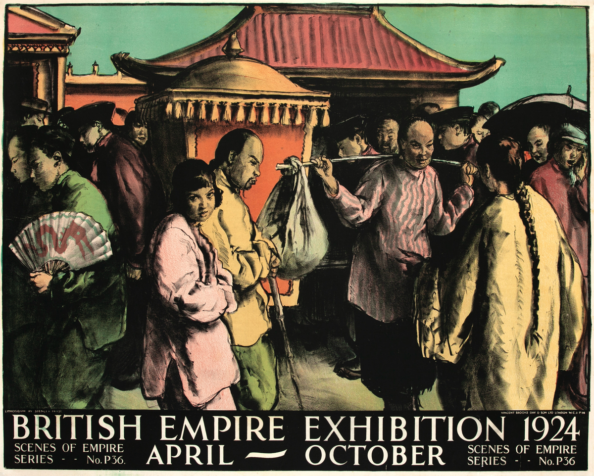 1924 British Empire Exhibition Poster - Hong Kong