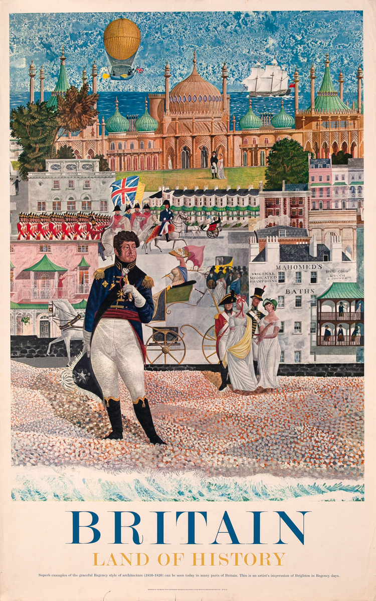 Britain Land Of History, Graceful Regency Style of Architecture, Original British Travel Poster