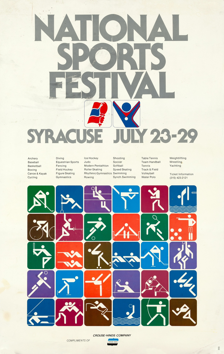 National Sports Festival Syracuse Olympic Committee Poster