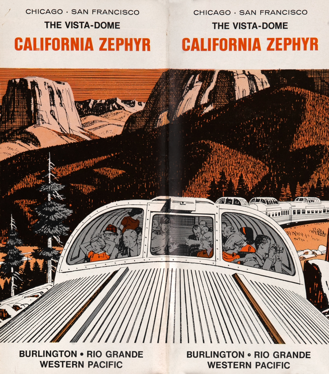 California Zephyr Vista Dome Travel Brochure