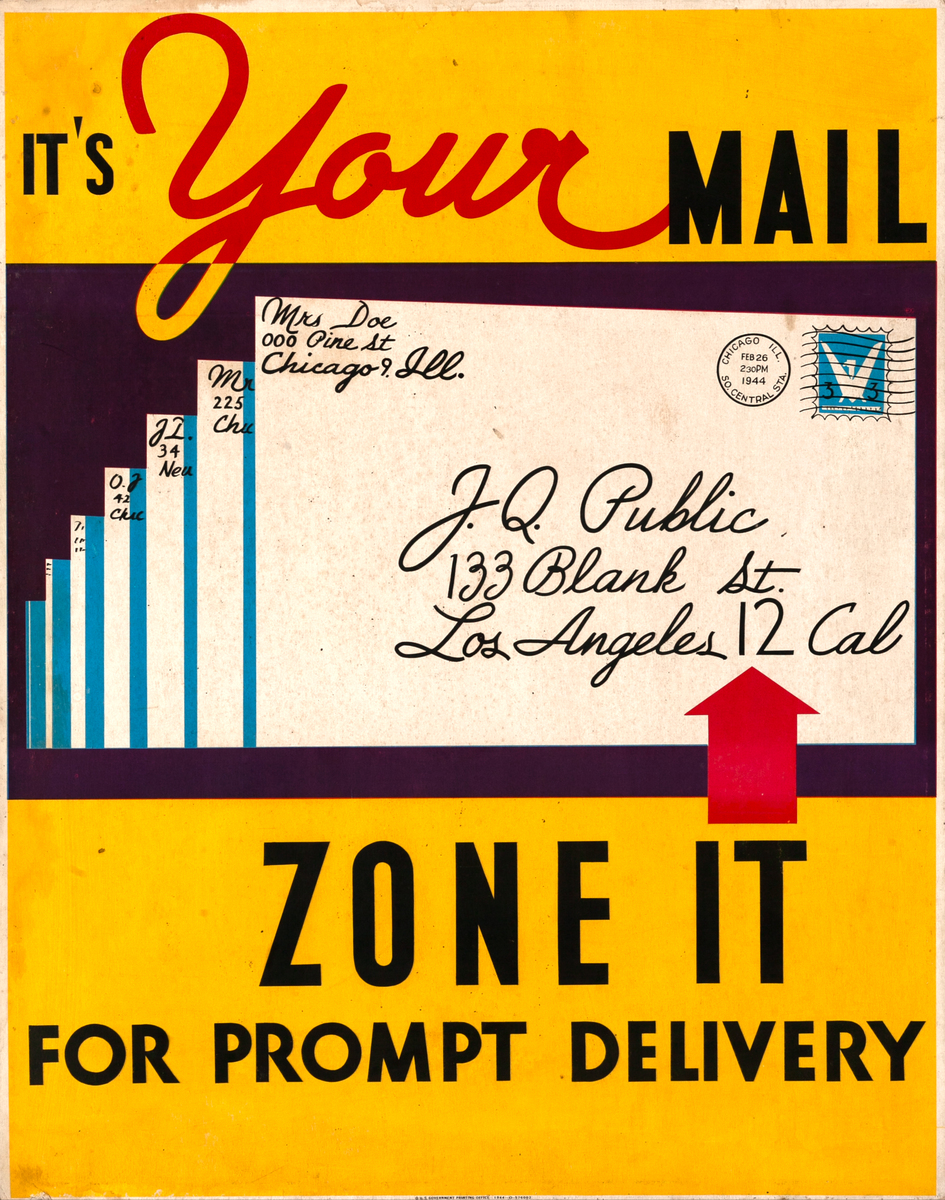 It’s Your Mail - Zone It for Prompt Delivery US Citizenship Poster