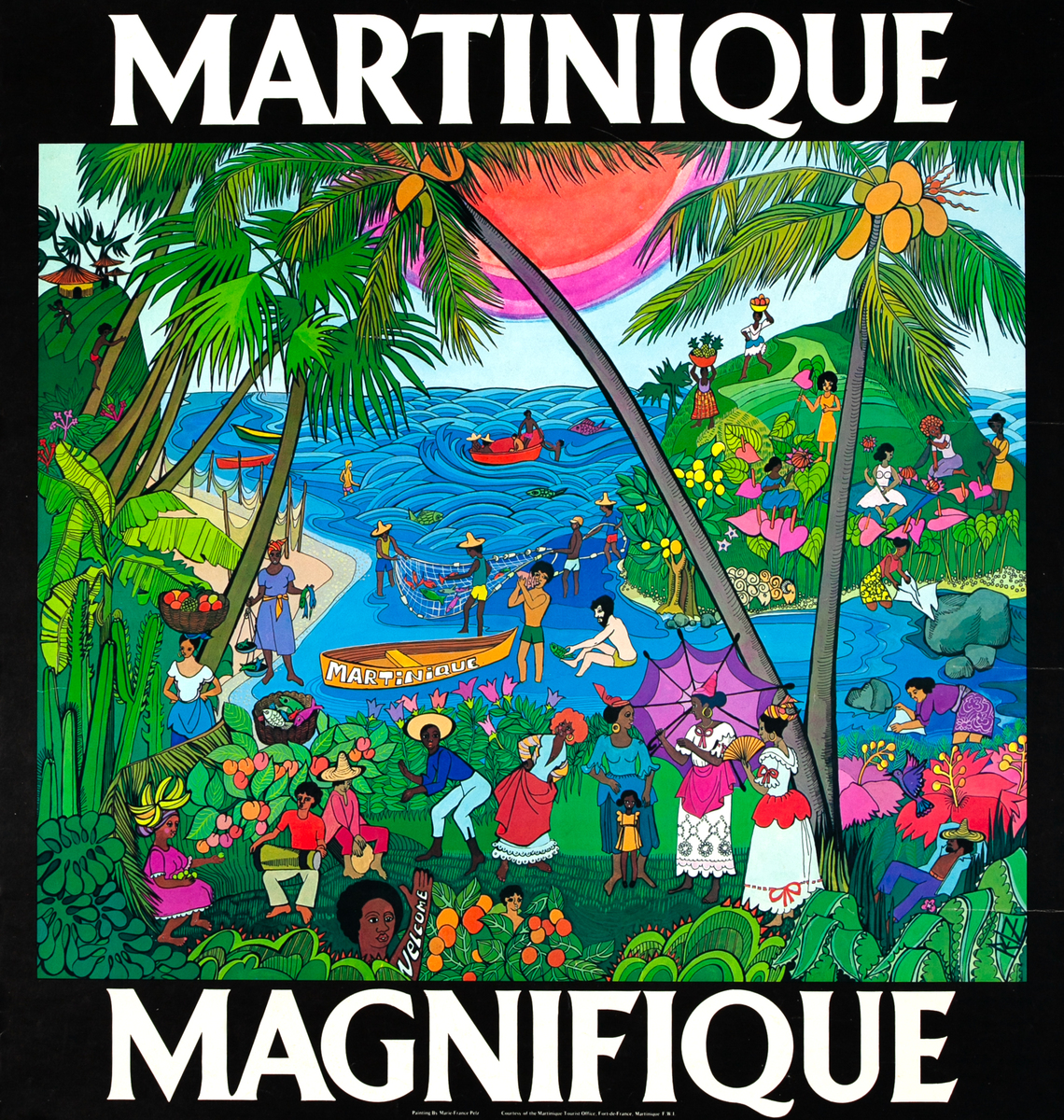 Martinique Magnifique Original Caribbean Travel Poster