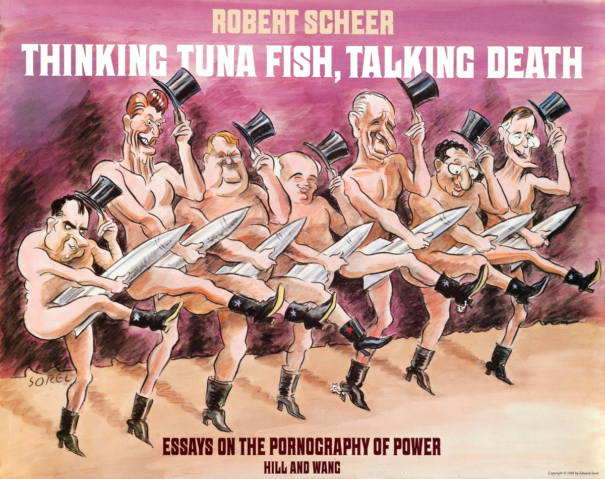 Robert Scheer - Thinking Tuna Fish, Talking Death - Original Protest Poster