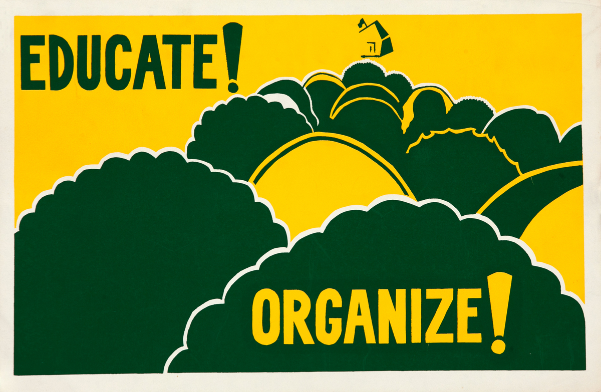 Educate Organize California Protest Poster