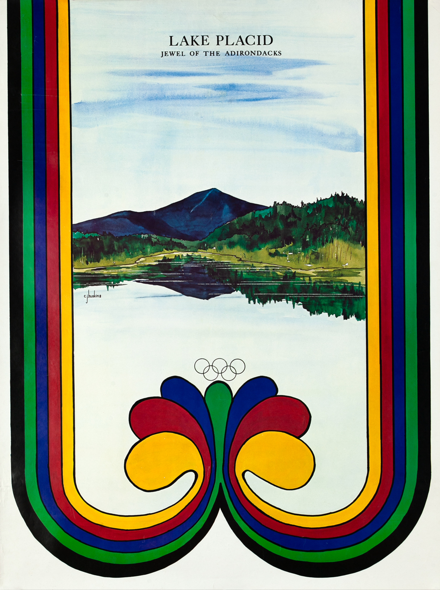 Laske Placid - Jewel of the Adirondacks - 1980 Olympics Poster