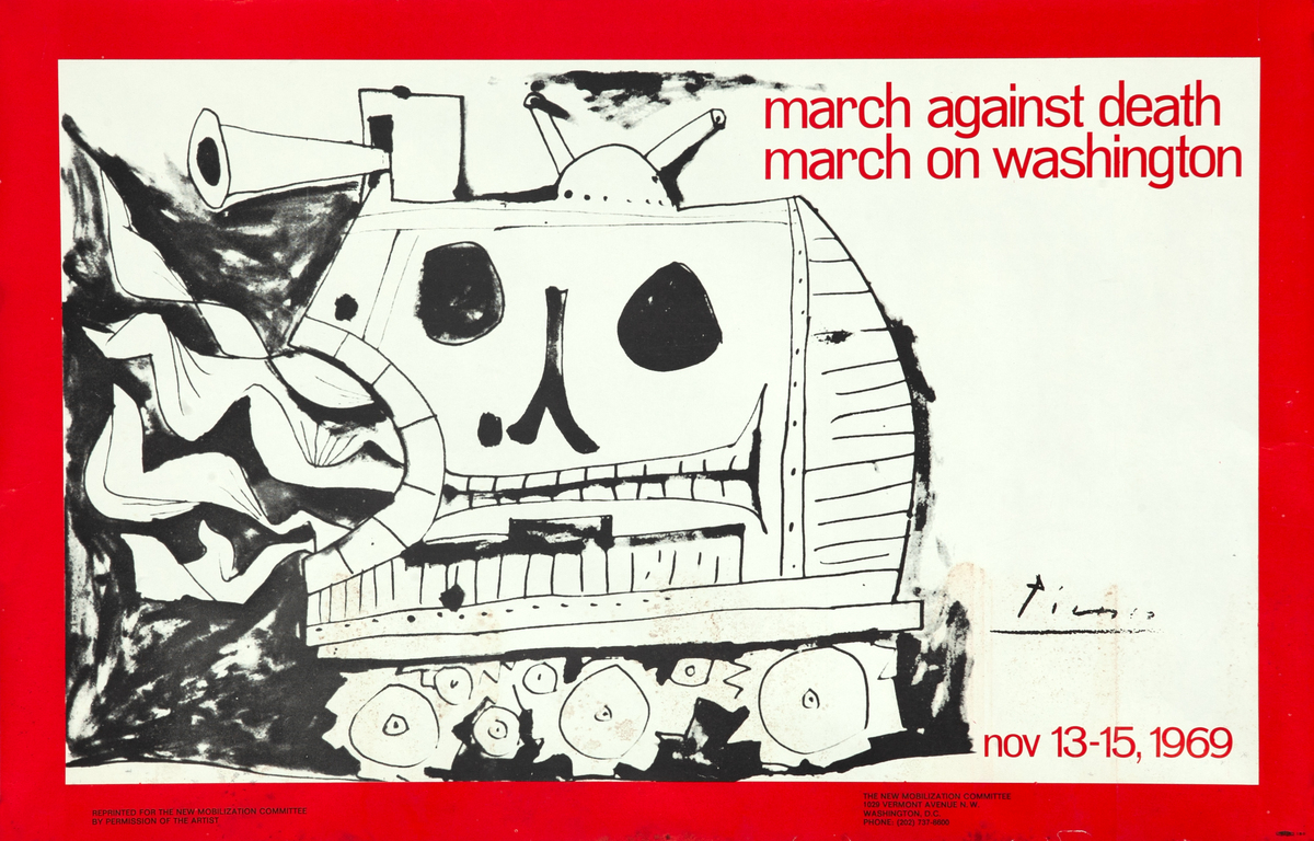 March Against Death, March on Washington Original Vietnam War Protest Poster 