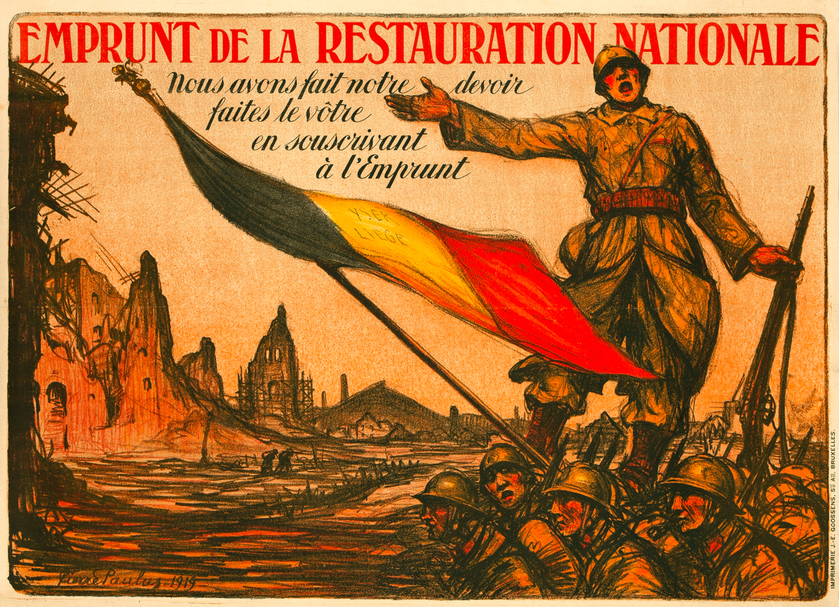 Emprunt de la Restauration  - Loan from the National Restoration Belgian WWI Poster