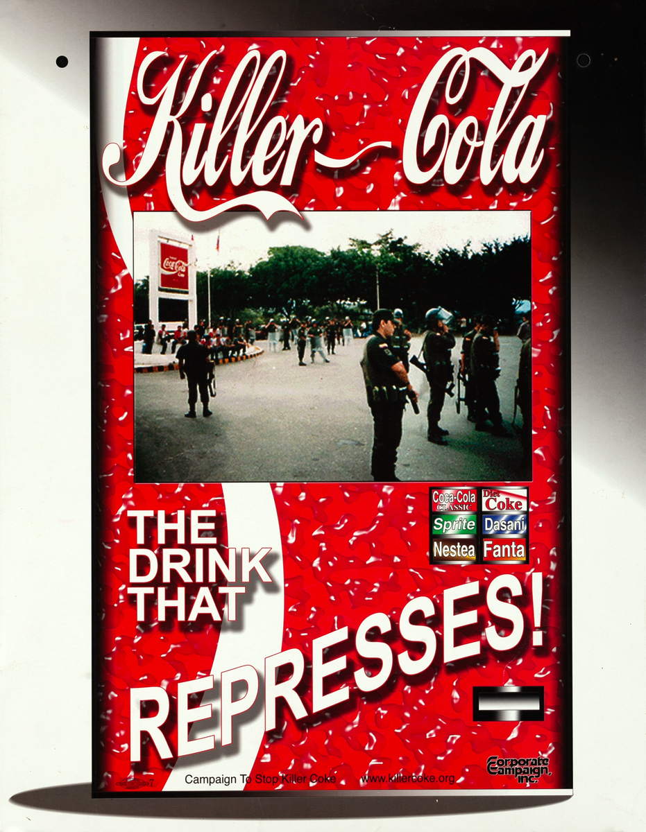 Killer Cola The Drink that Represses! Human Right Poster