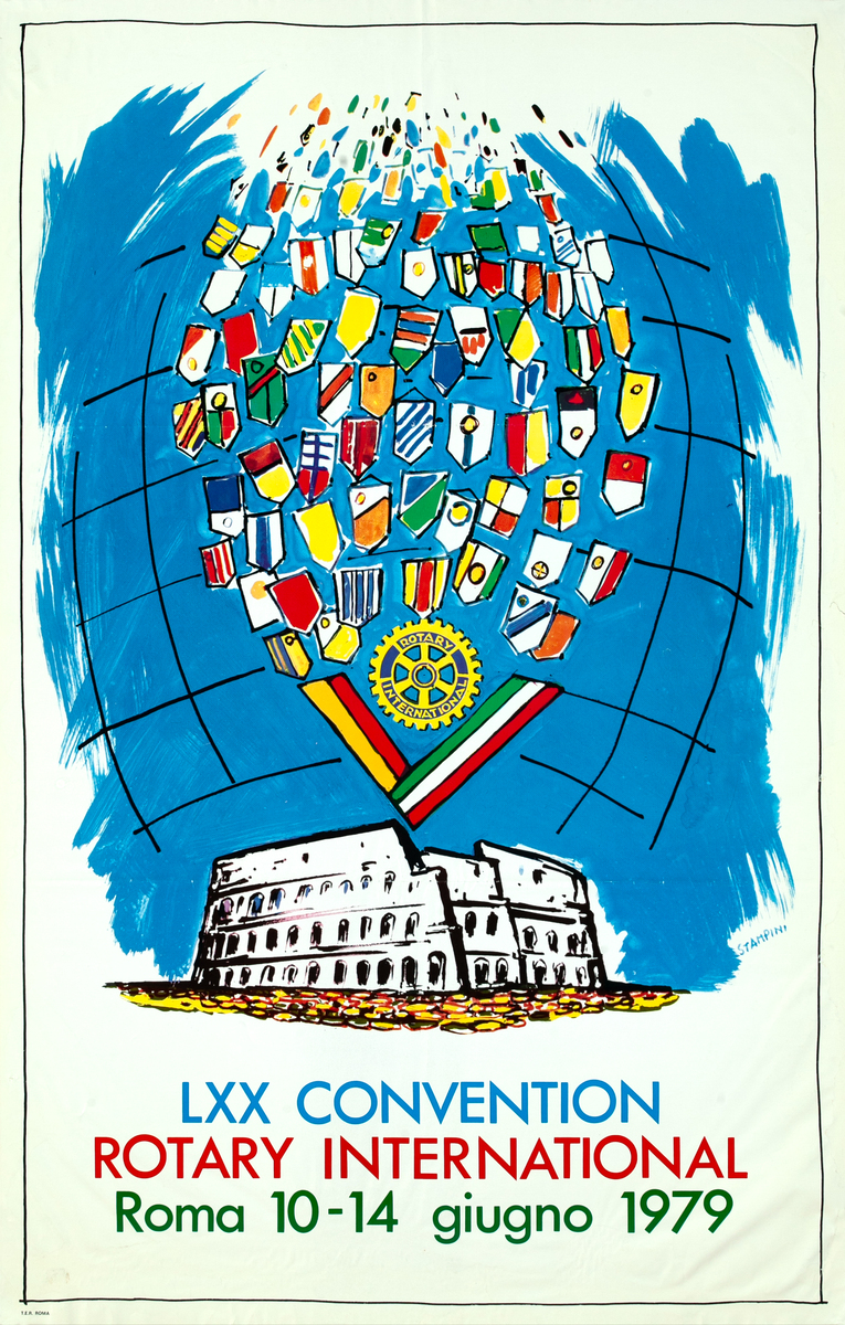 Rotary International LXX Convention Rome 1979 Event Poster