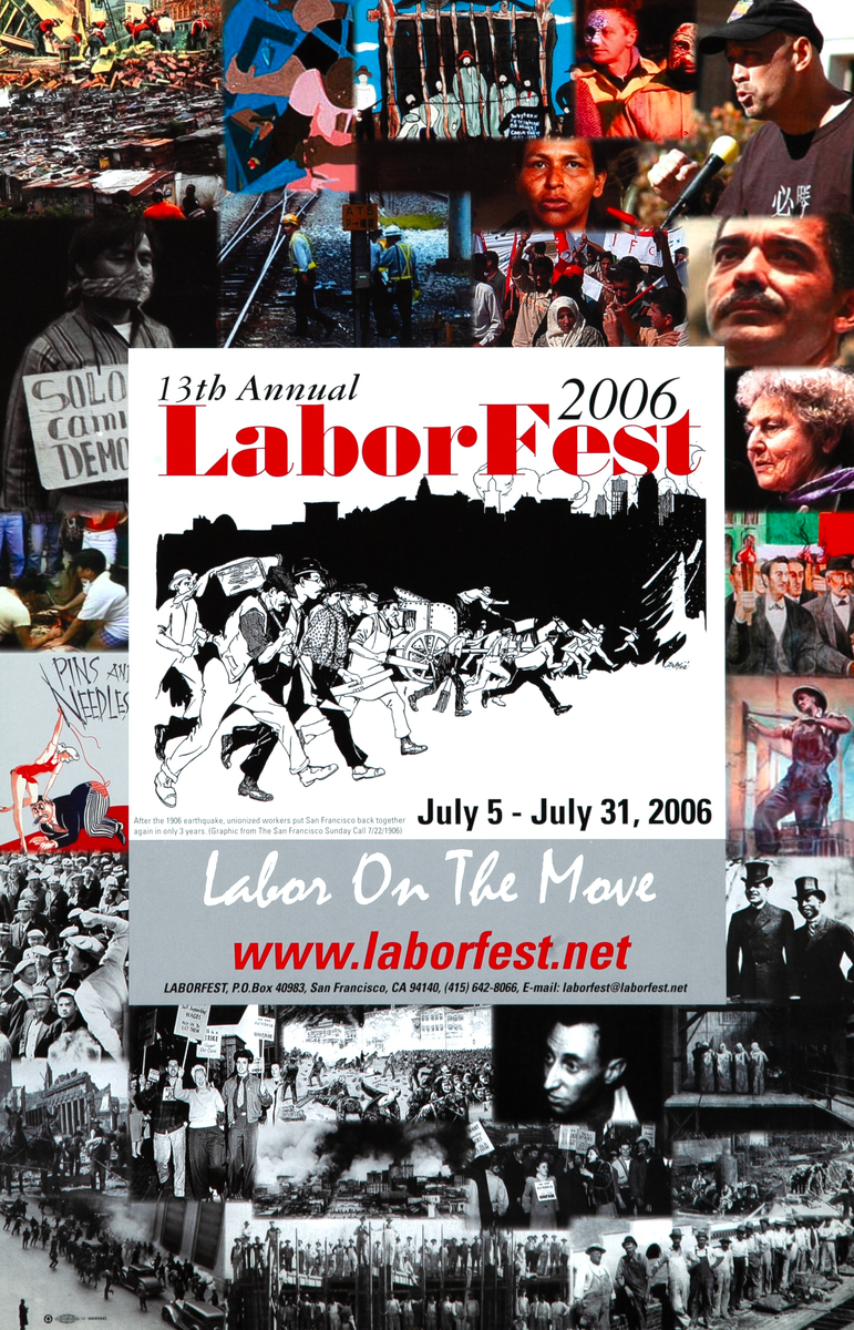 LaborFest 2006 Labor on the Move Protest Poster